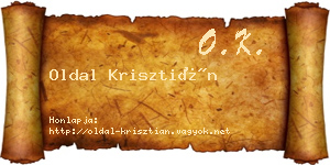 Oldal Krisztián névjegykártya